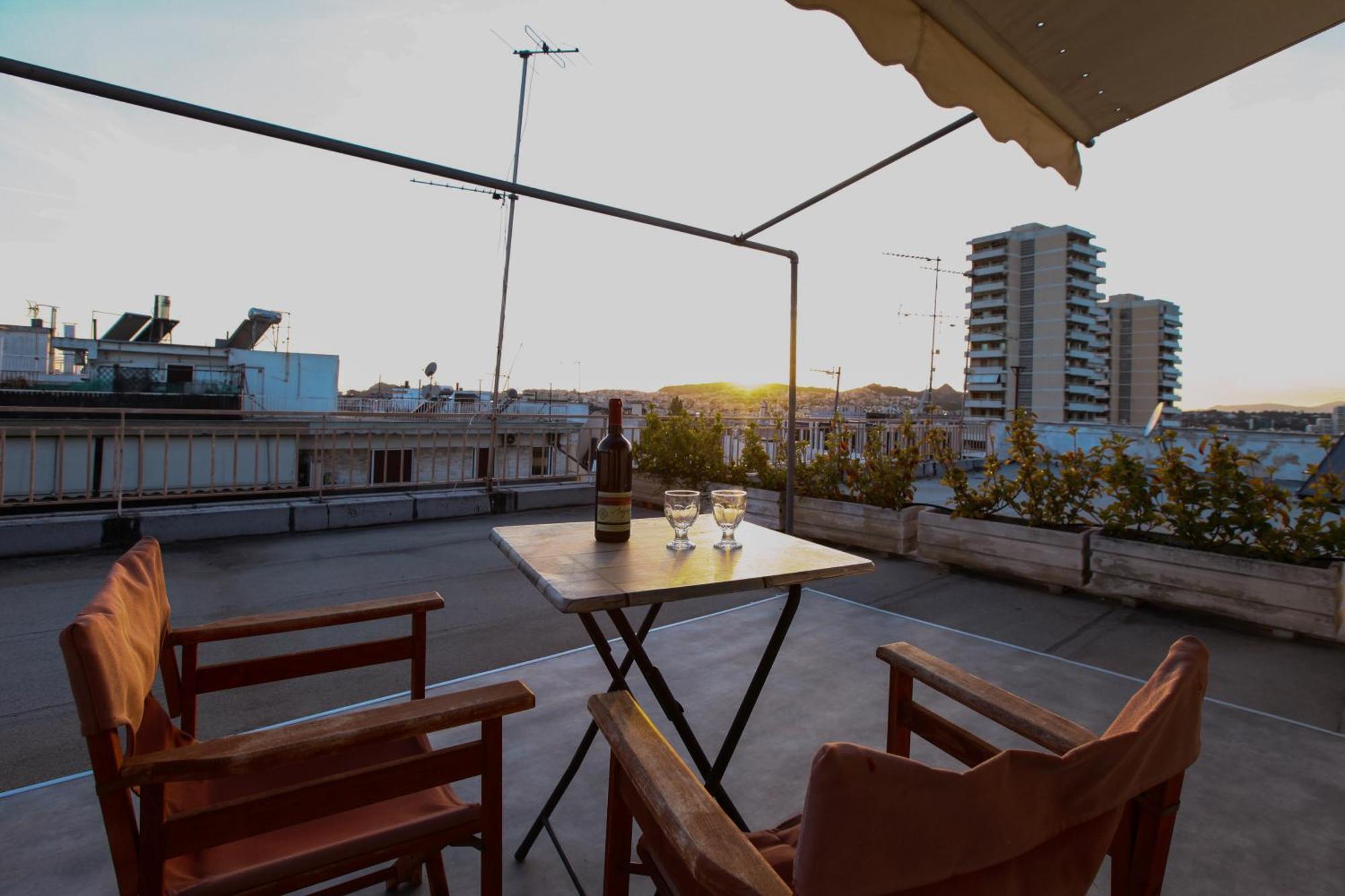 Loft Condo Next To Metro Station. Amazing View! Athen Exterior foto